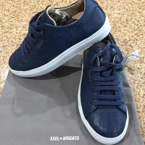 Croc-Effect Leather Sneakers - Picture 7 of 8